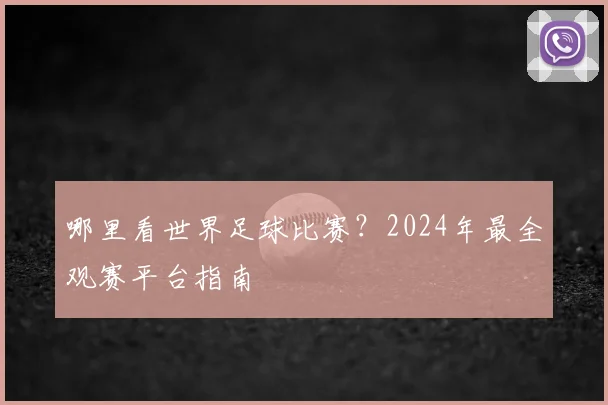 哪里看世界足球比赛?2024年最全观赛平台指南